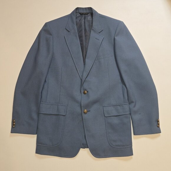 Vintage Hardwick Clothes Sport Coat Blazer Mens 43L Blue Sport Coat USA 2 Button - Picture 1 of 11